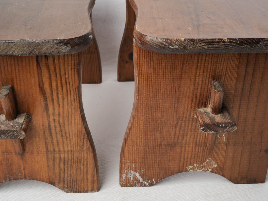 Traditional rustic step stools