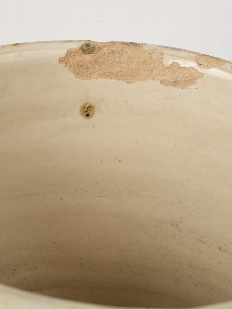 Creamy white Italian terracotta jar