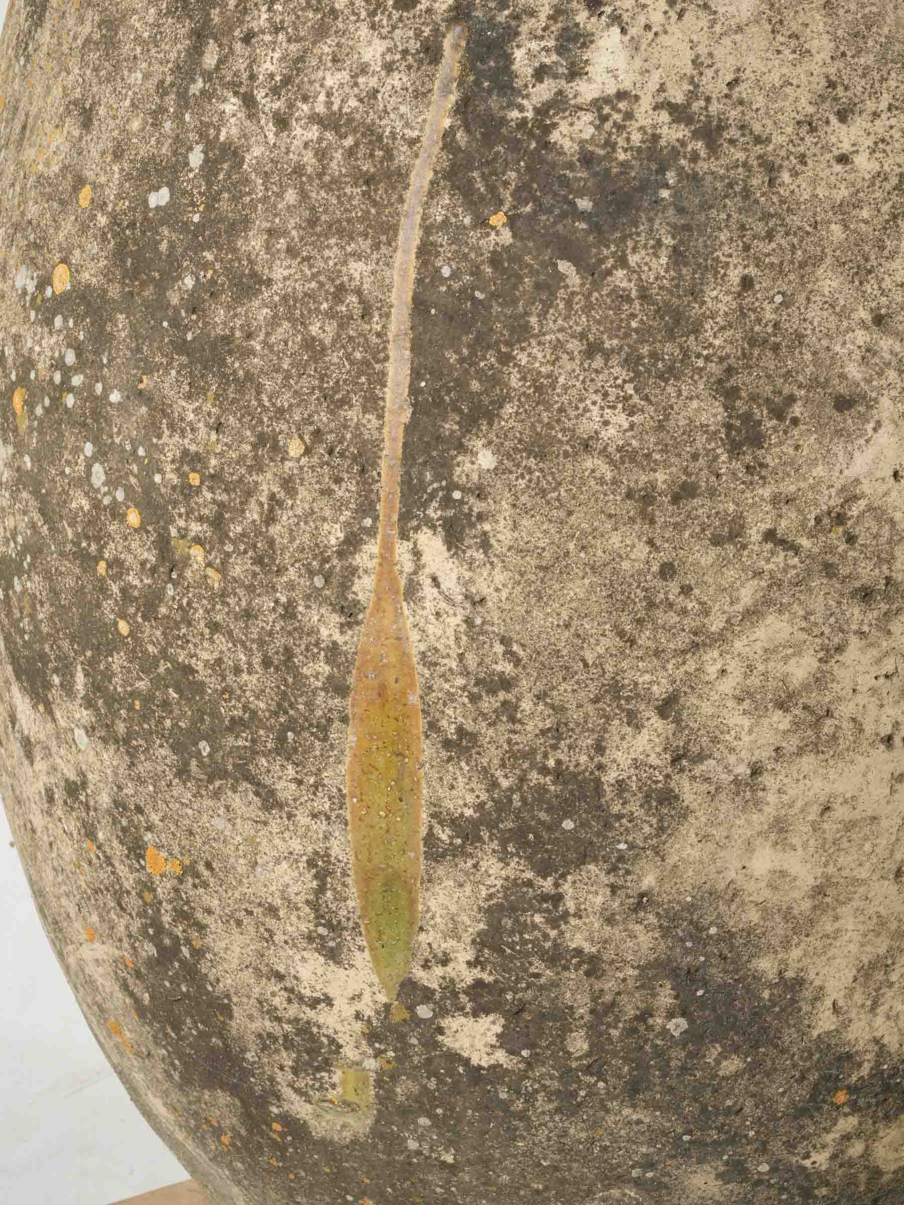 Atmospheric ochre-glazed ceramic jar