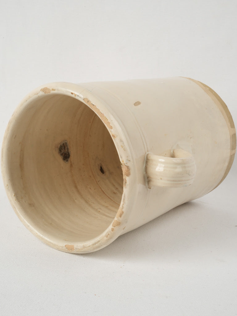 Italian vintage creamy glazed pottery