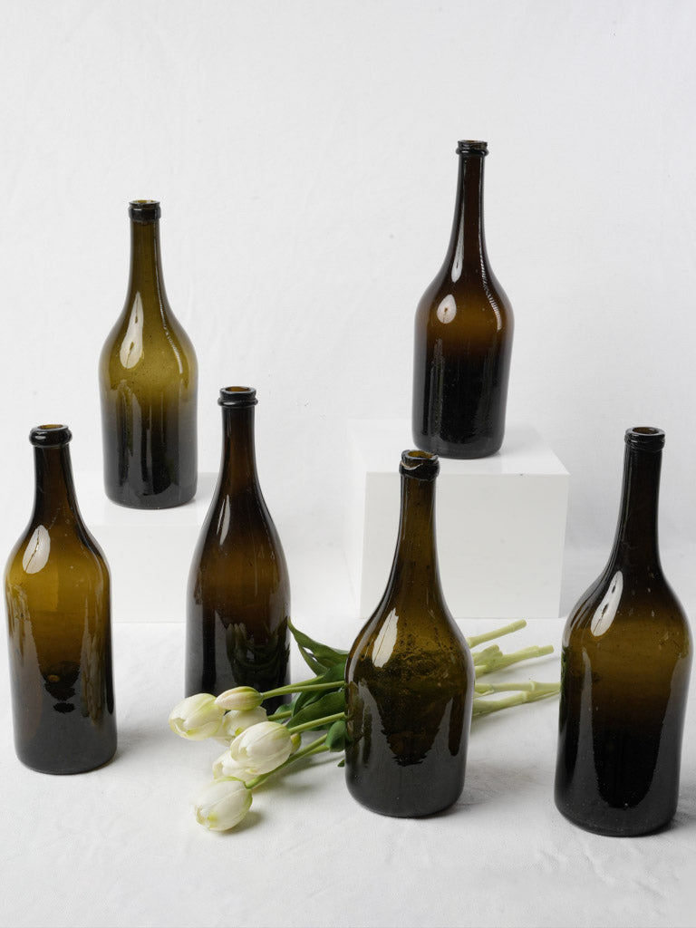 Exquisite smoky glass bottles set