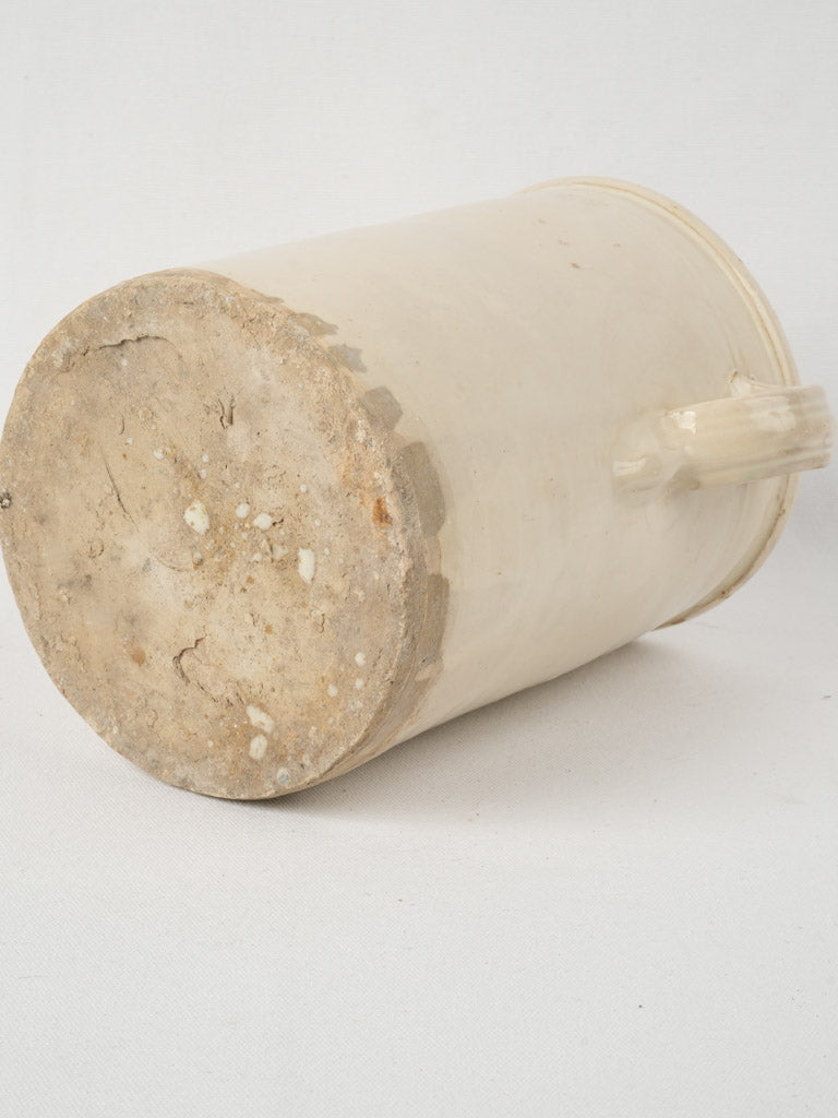 Antique, elegant terracotta anchovy container