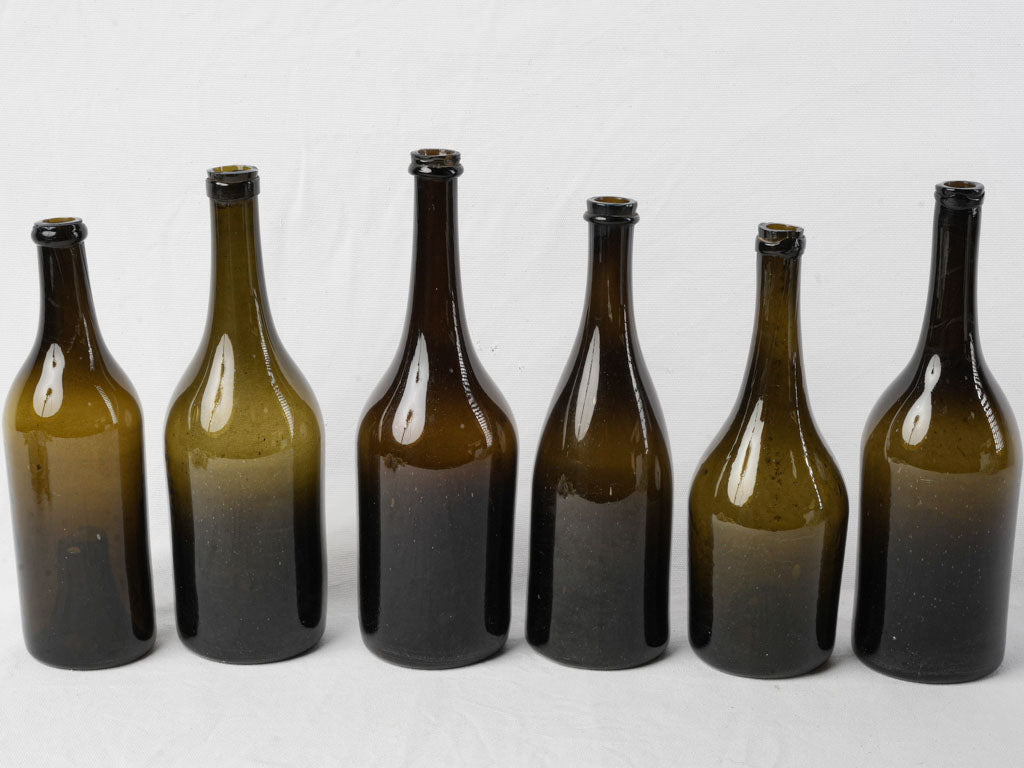 Elegant hand-blown glass bottles