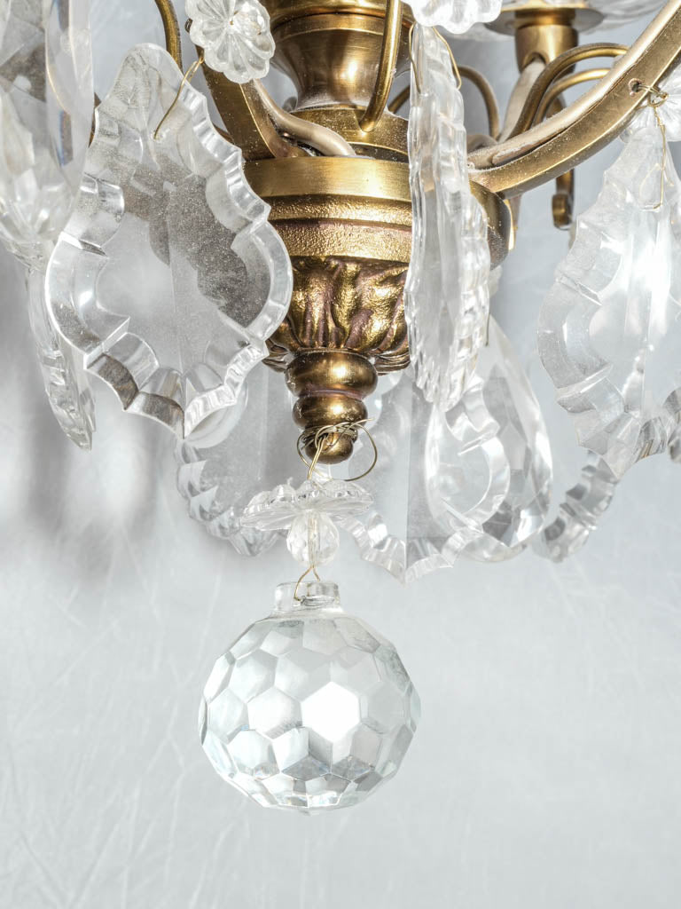 Ornate 4-light crystal chandelier