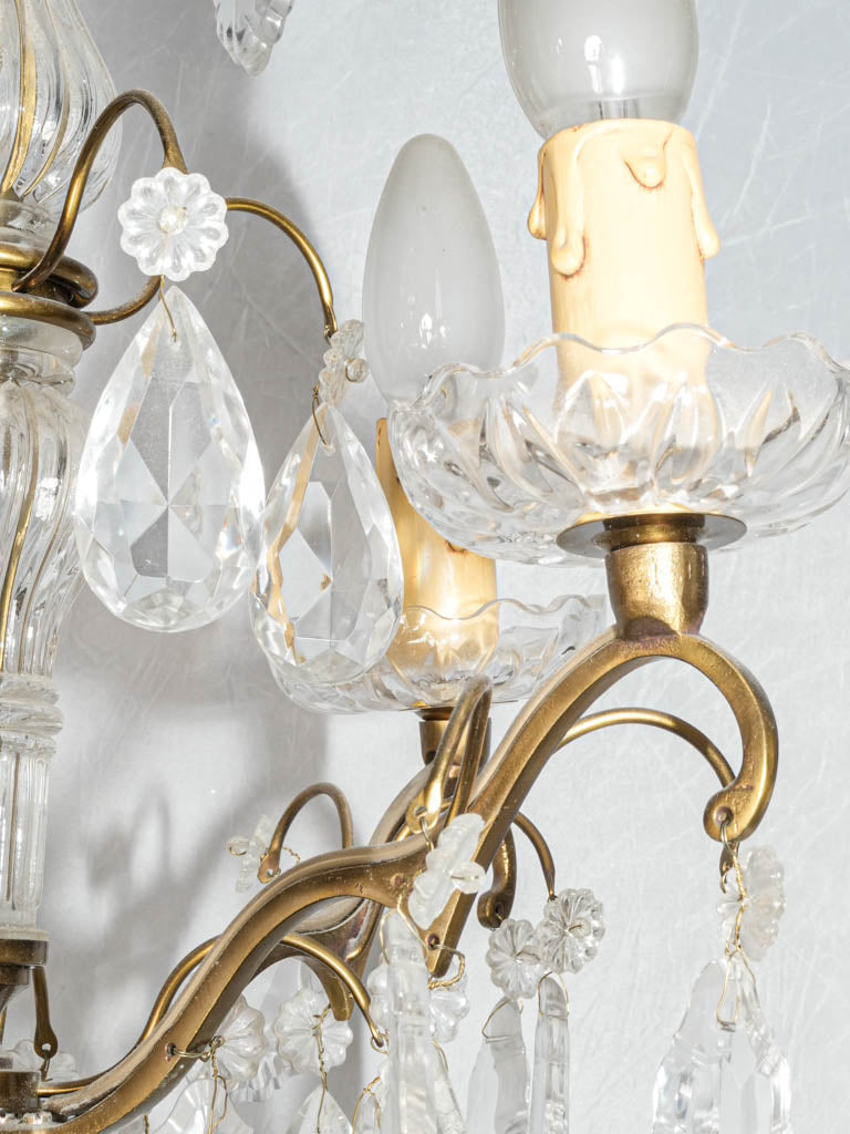 Intricate antique brass chandelier