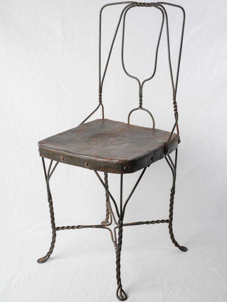 Handcrafted French folk art chair