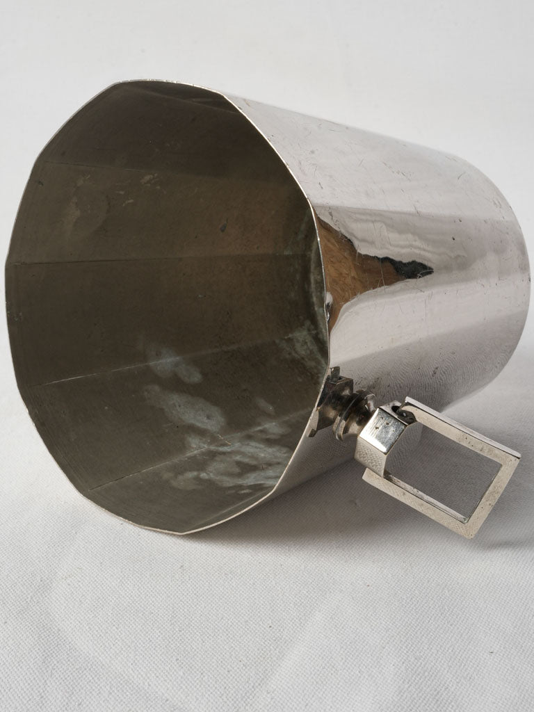 Classic silver metal champagne bucket