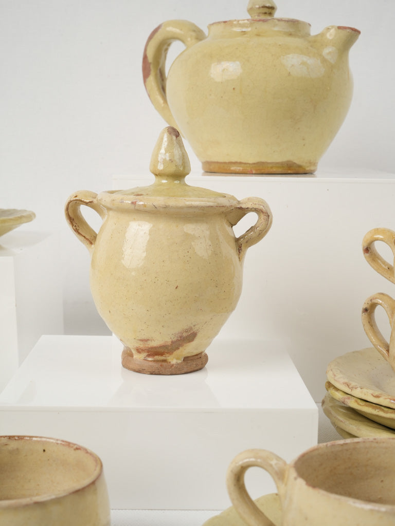 Antique Aubagne pottery tea set