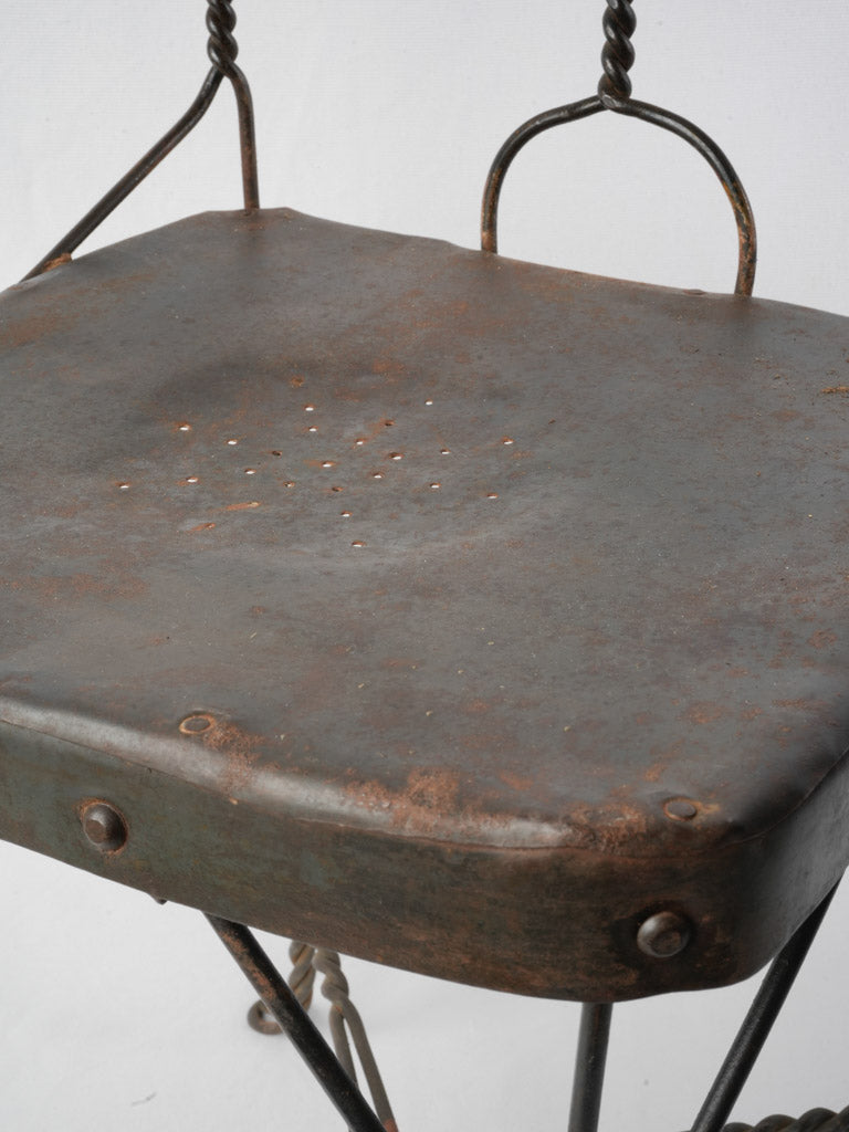 Rustic charm wire accent chair