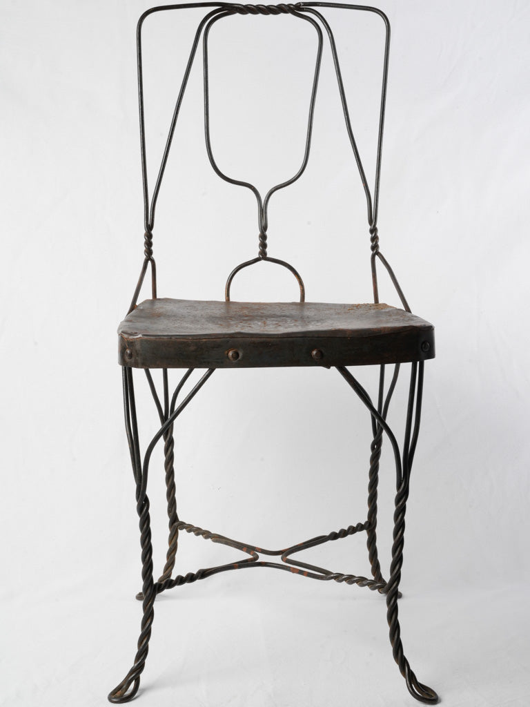 Vintage sculptural artisanal chair