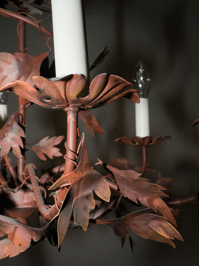 Antique-style handmade leaf chandelier lighting