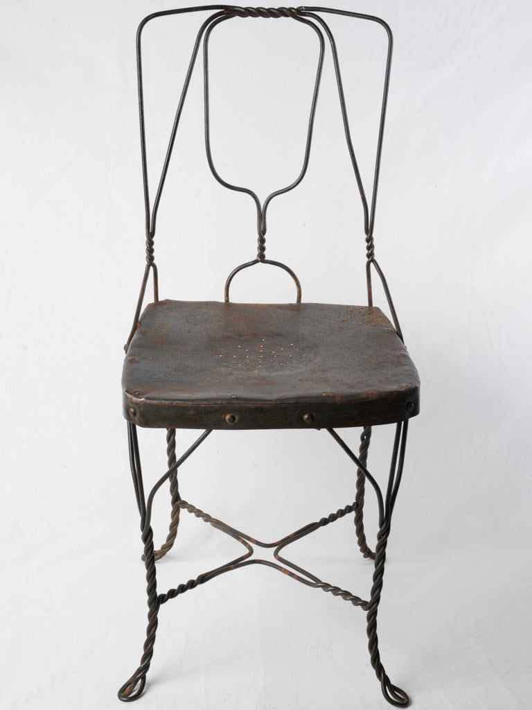 Twisted wire frame chair