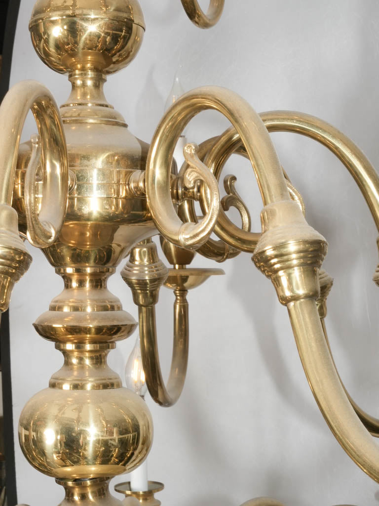 Aged, grandiose copper light fixture