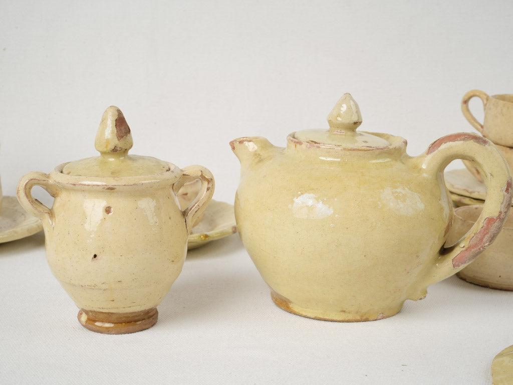 Time-honored French terracotta teapot