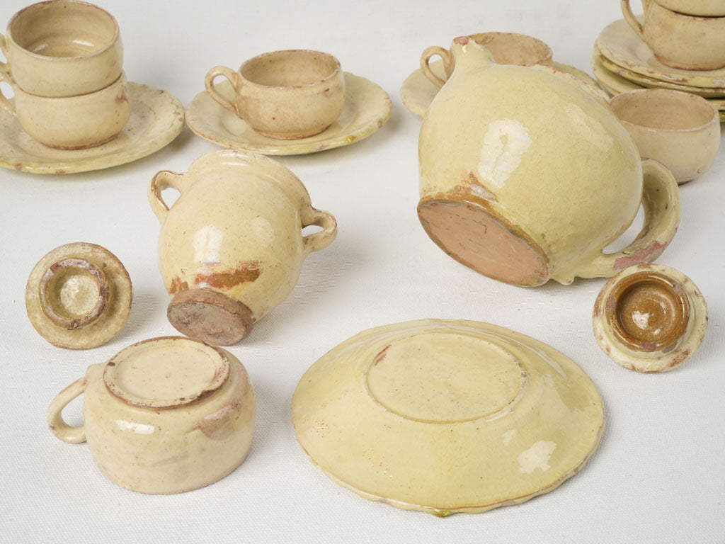19th-century Mediterranean handmade tea set