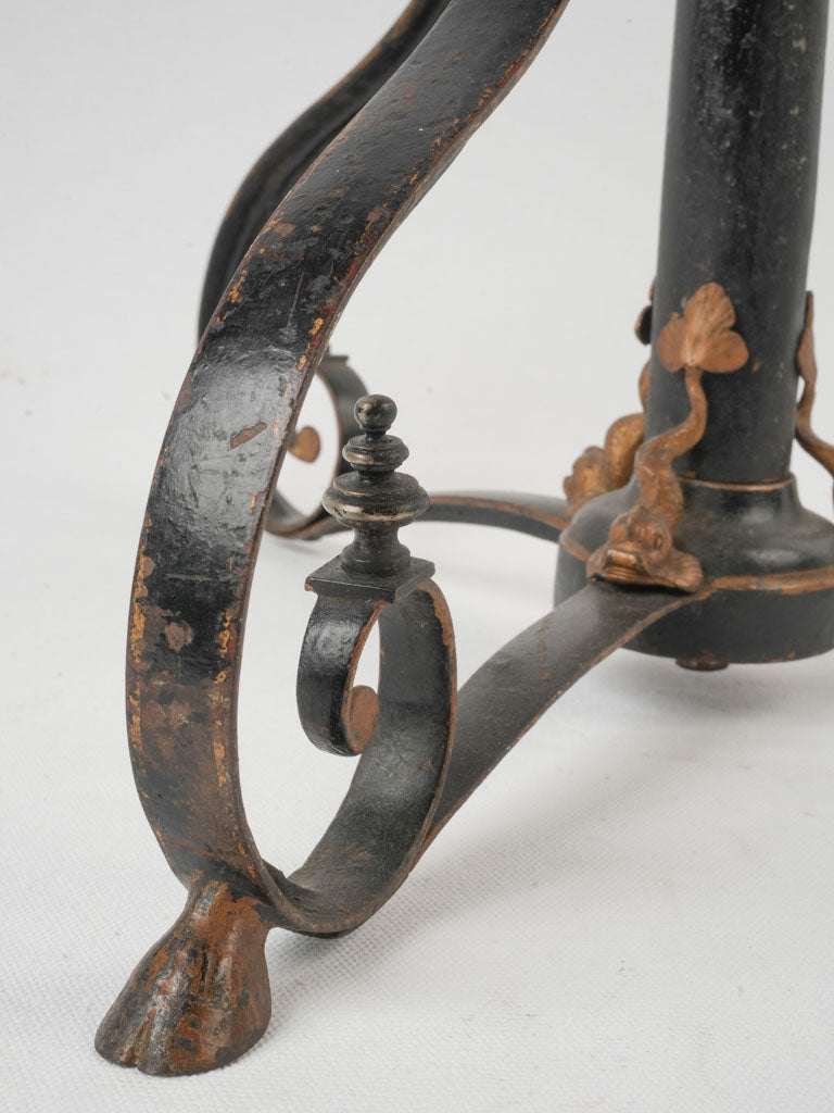 Adjustable-height lacquered black stool