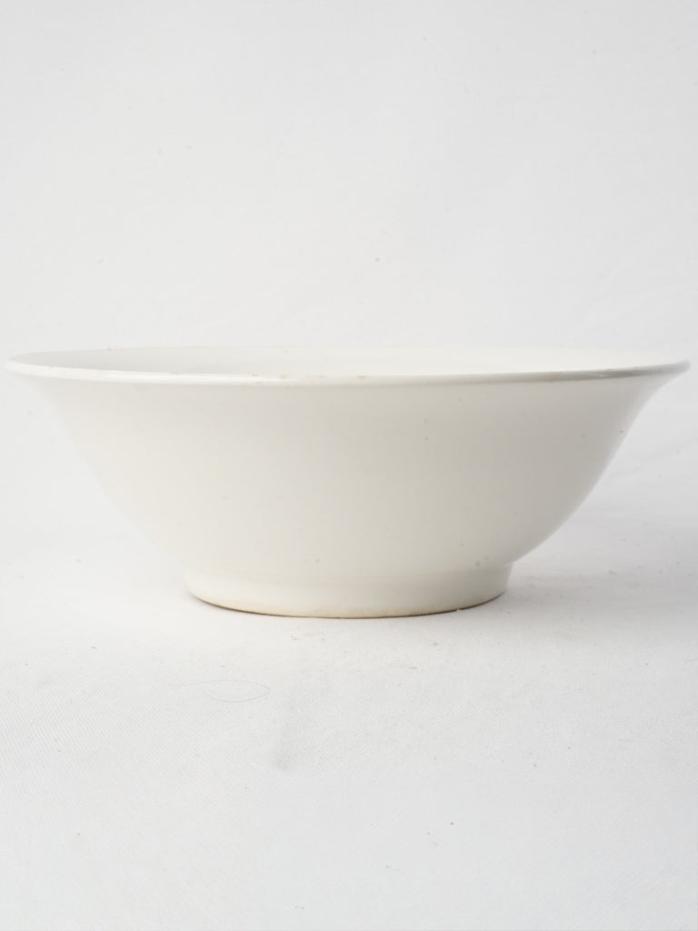 Rustic farmhouse white ceramic bowl