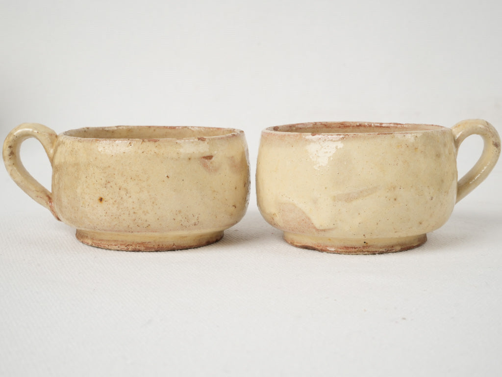 Artistic Aubagne teacups and saucers