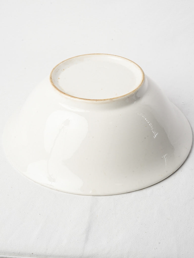 Textured French white dining bowl