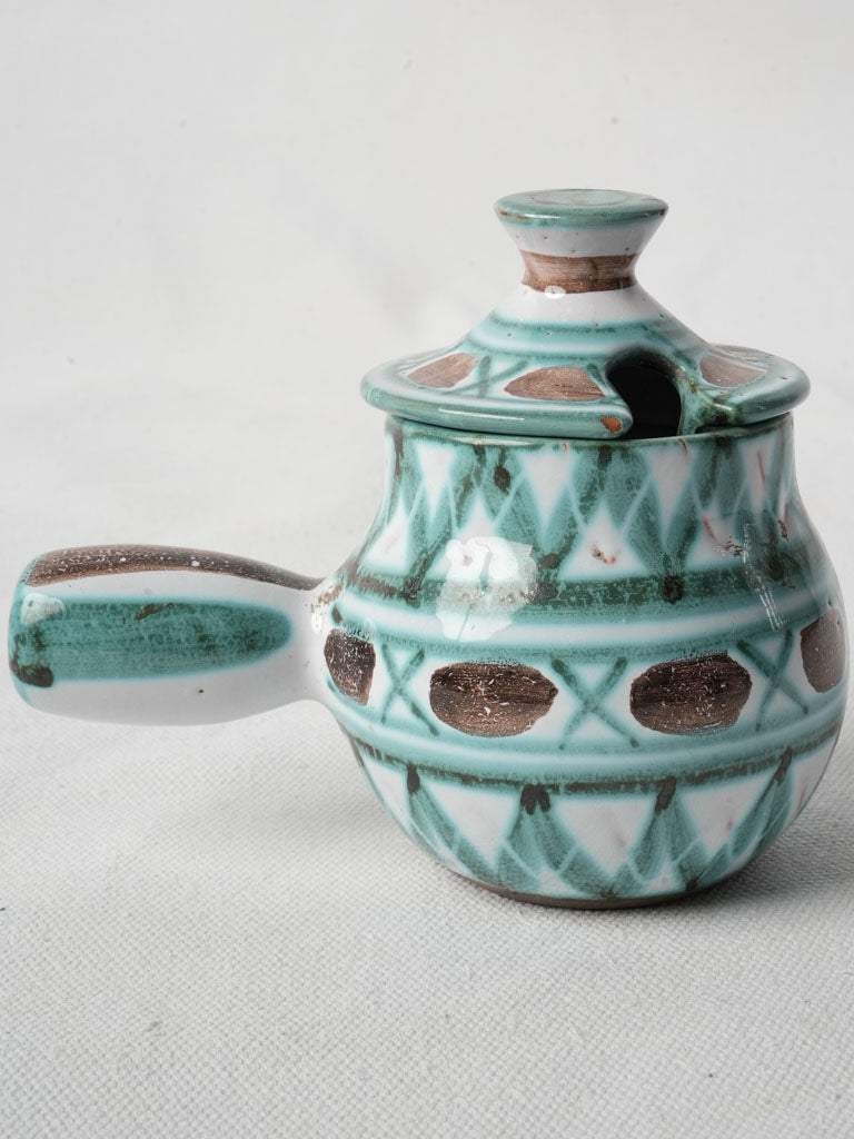 Mid-century French ceramic mustard pot