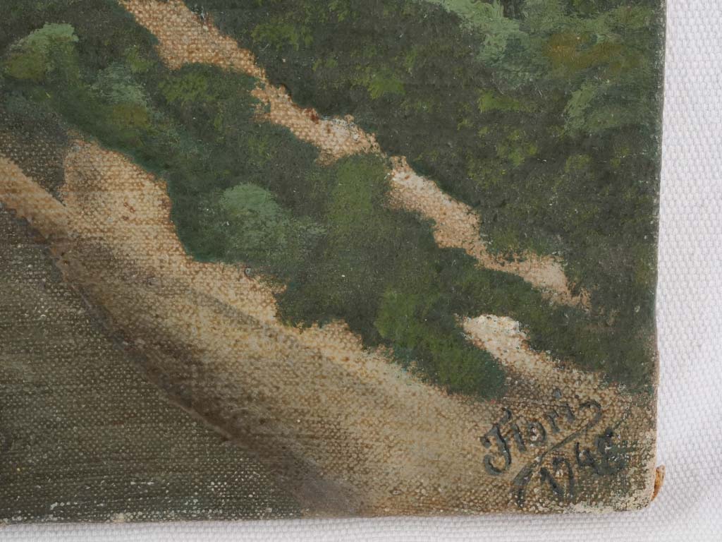 Detailed charming European scene painting