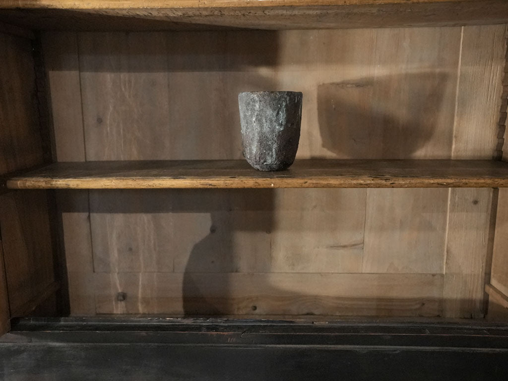 Ornate French 4-meter walnut vitrine