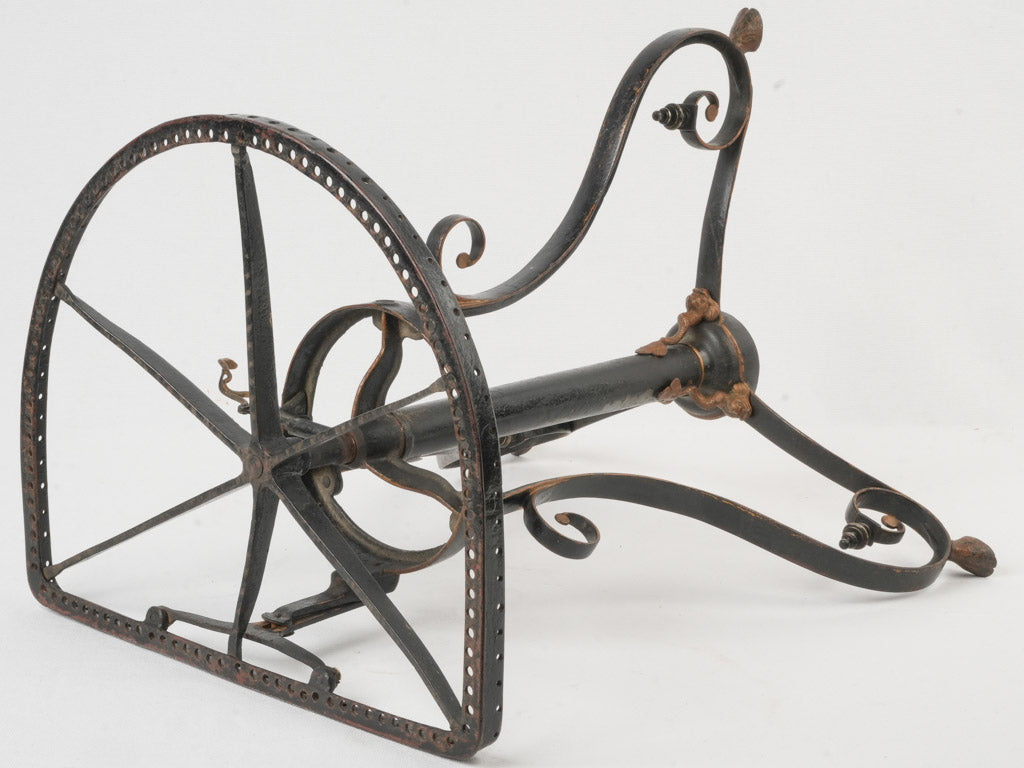 Captivating motif antique iron stool