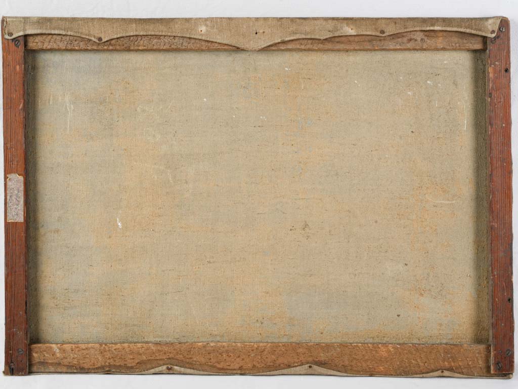 Textured vibrant oil village painting