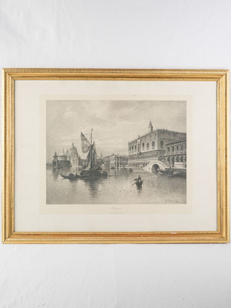 Exquisite historical Venetian landscape engraving