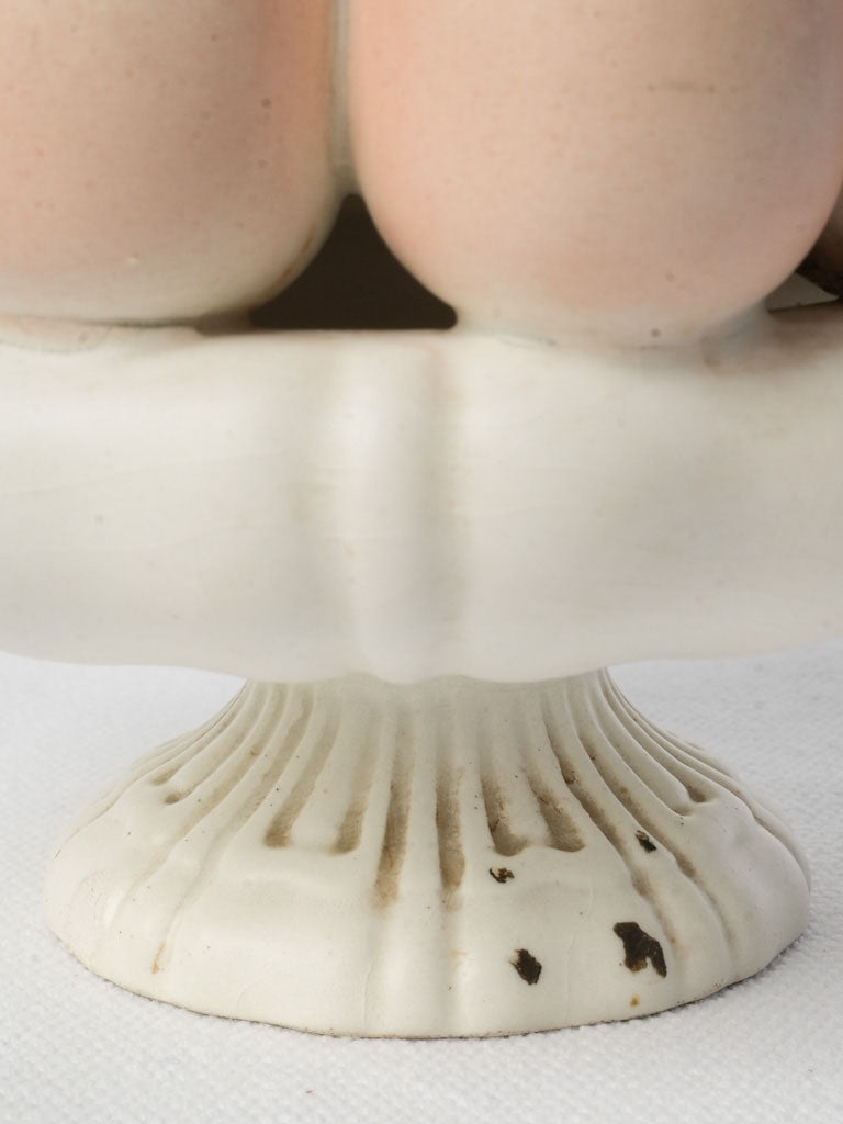 Vintage Italian Ceramic Trompe l’Oeil Egg Centerpiece - 9¾"