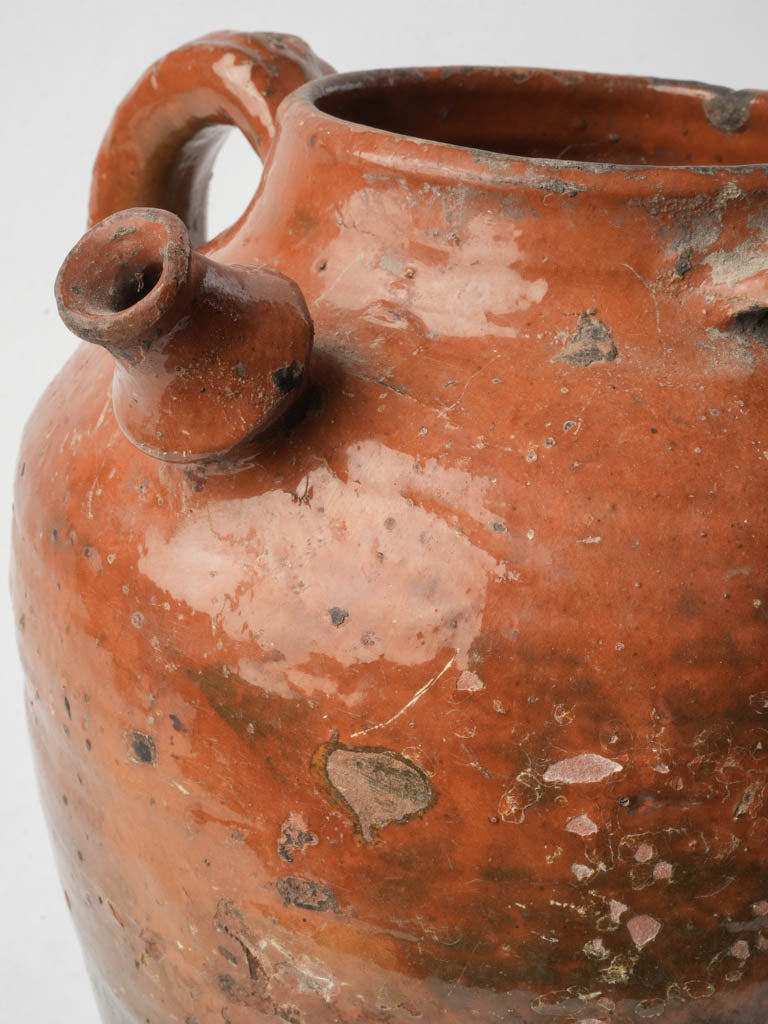 Authentic timeworn ceramic water jug