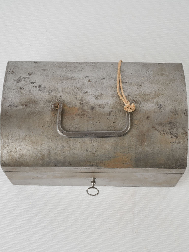 Vintage key-locked metal box