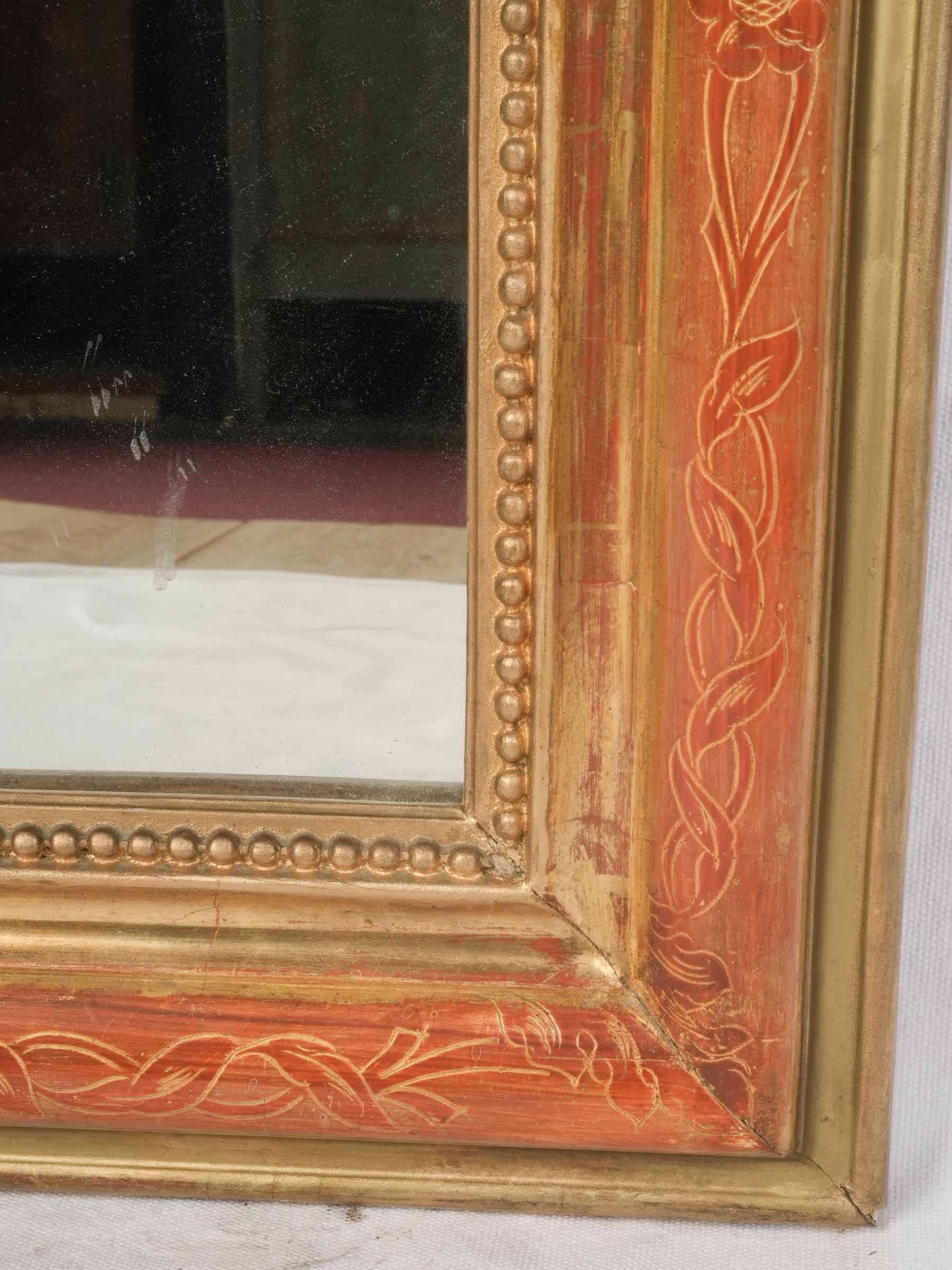 Commanding French Louis Philippe Mirror w/ Finely Engraved Frame, Late 19th Century - 70" x 39¾"