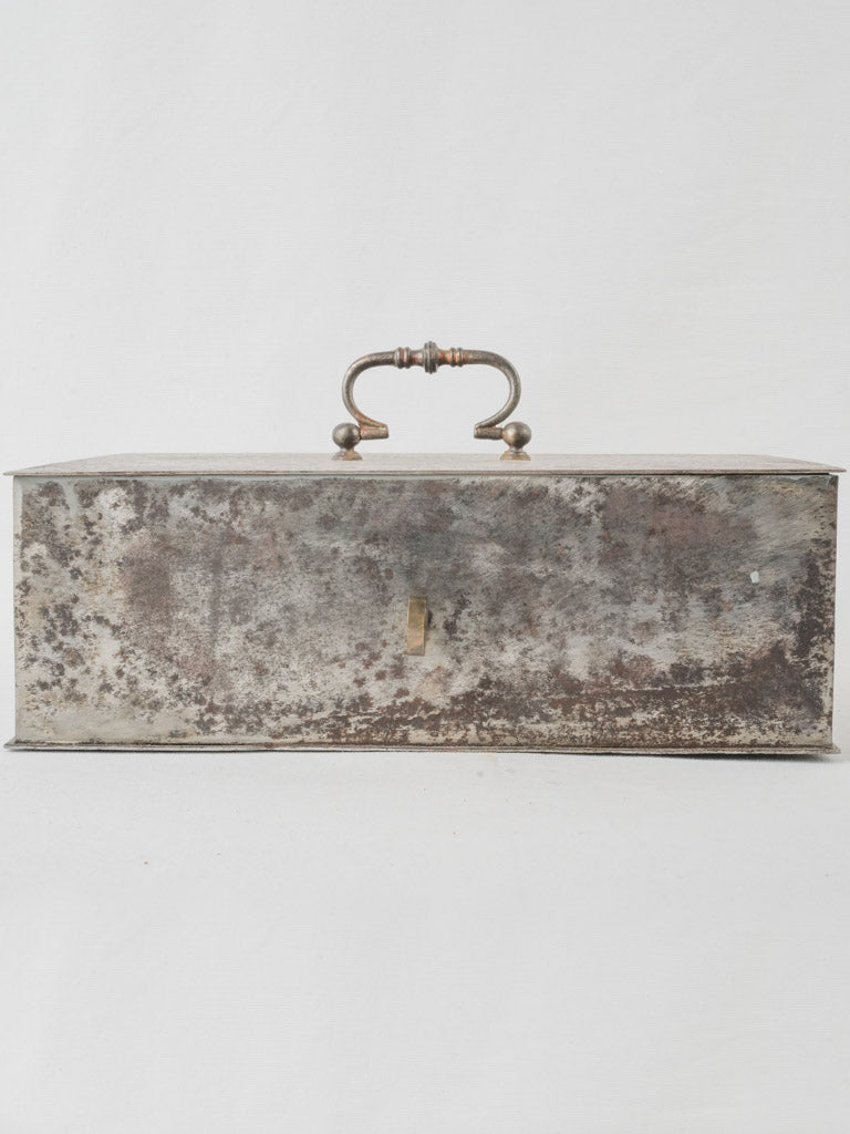 Weathered metal vintage keepsake box