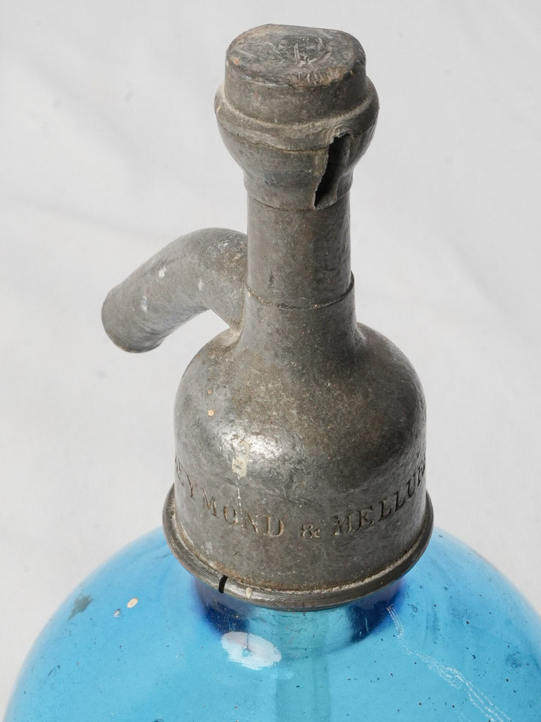 Provencal blue seltzer bottle