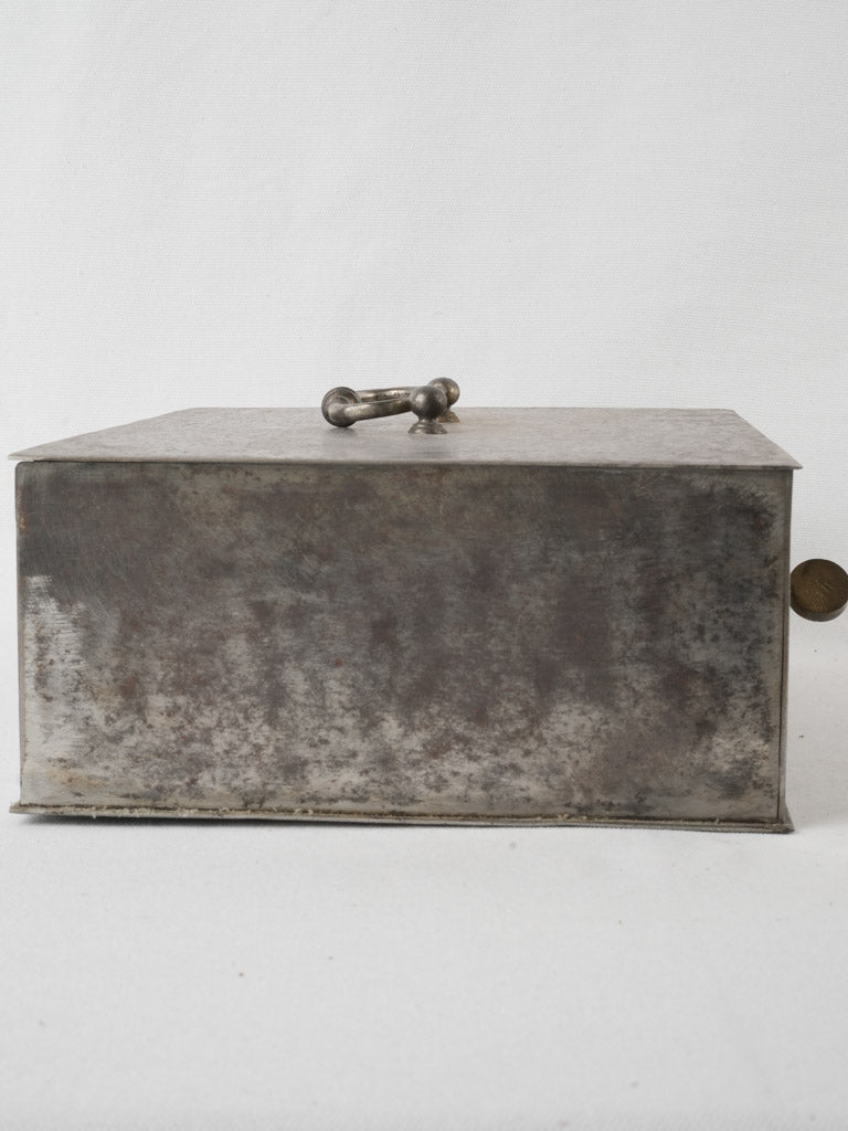 Aged metal decorative antique box