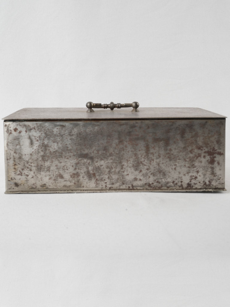 Time-worn metal vintage storage box