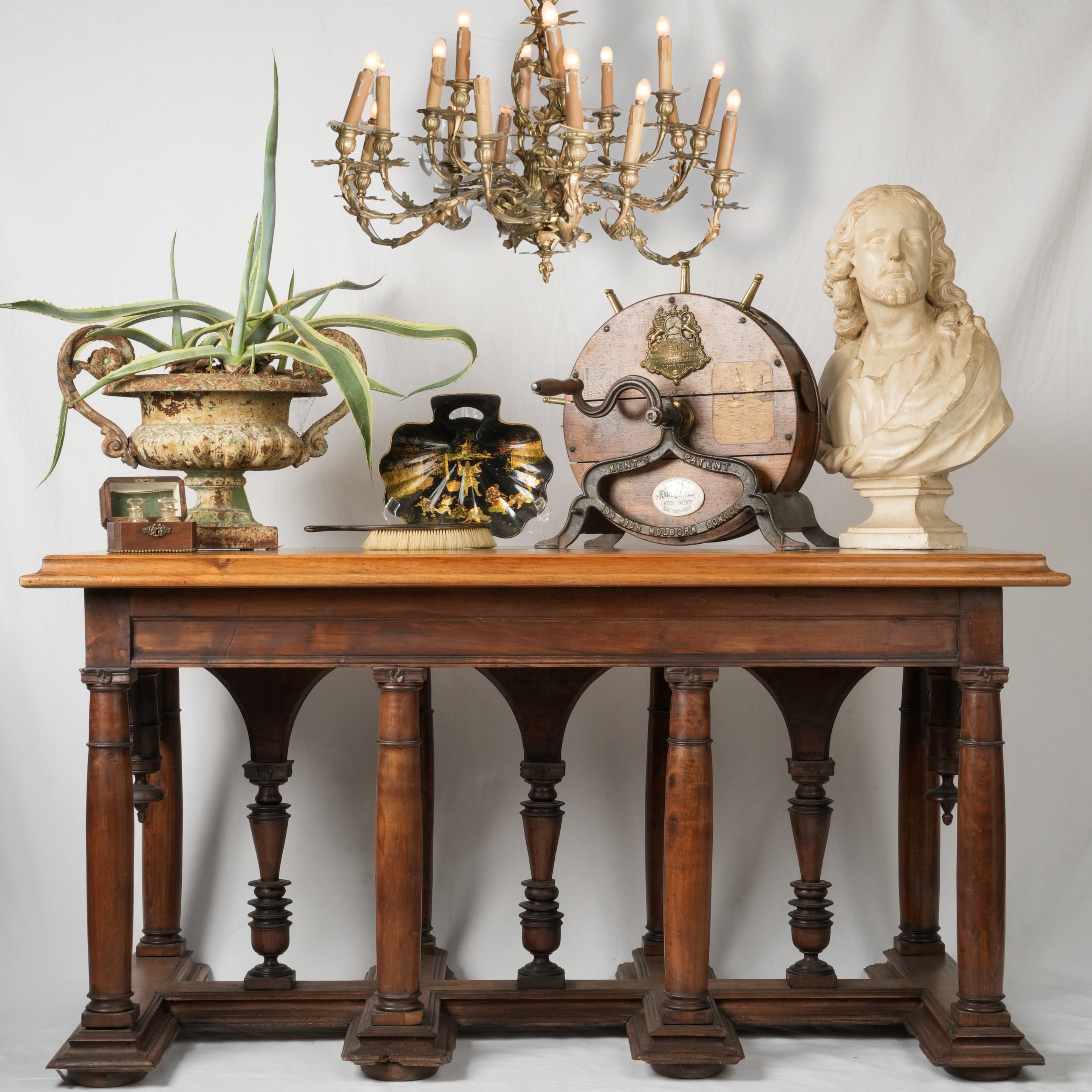 Sophisticated Gothic Walnut French Table