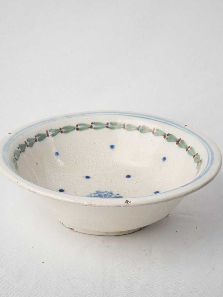 Hand-painted vintage faïence dish