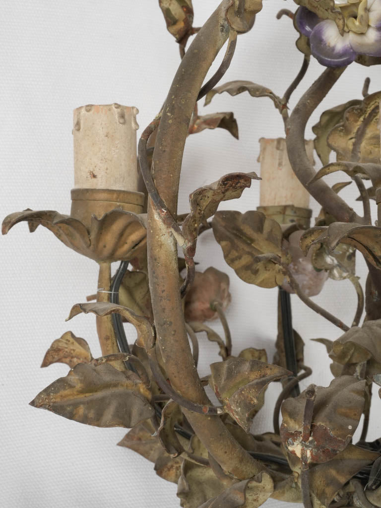 French petite chandelier heavy wear