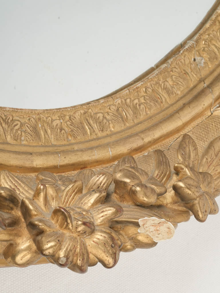 Refined wooden framed mirror