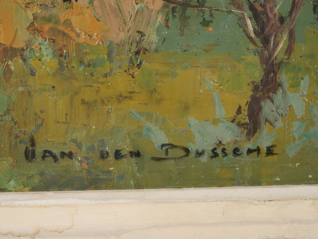 Sunlit picturesque post-war art