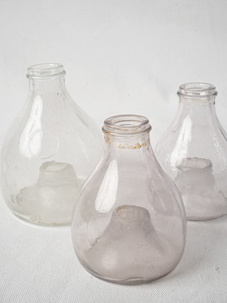 Rustic French decorative glass pieces