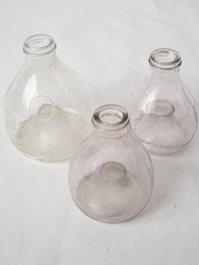 Mid-century clear glass wasp catchers
