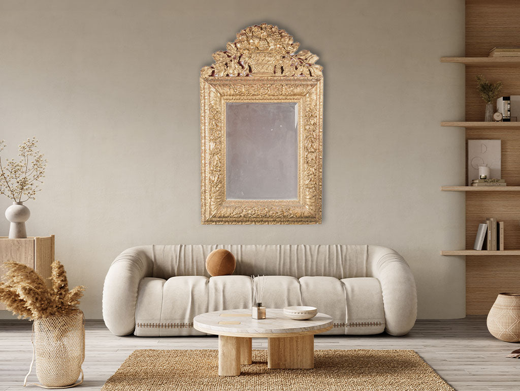 Antique French gilded mirror