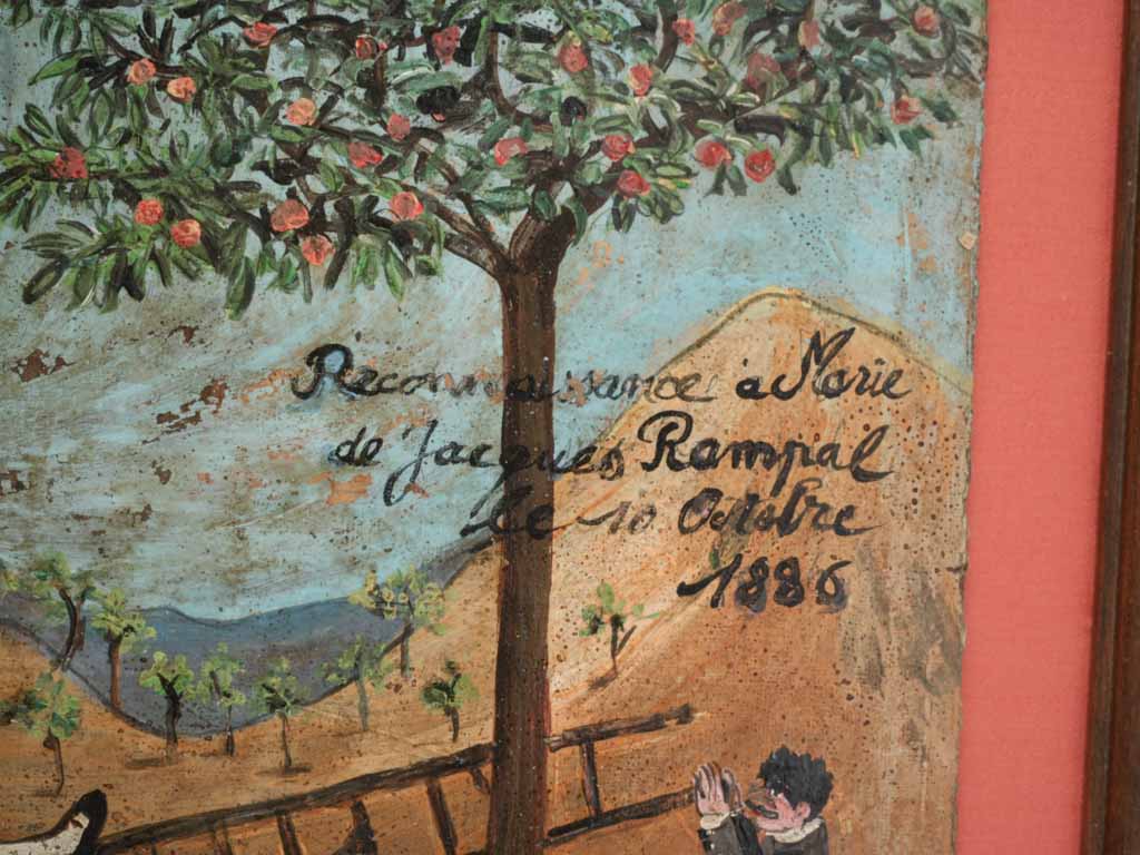 Patina-aged decorative ex-voto art