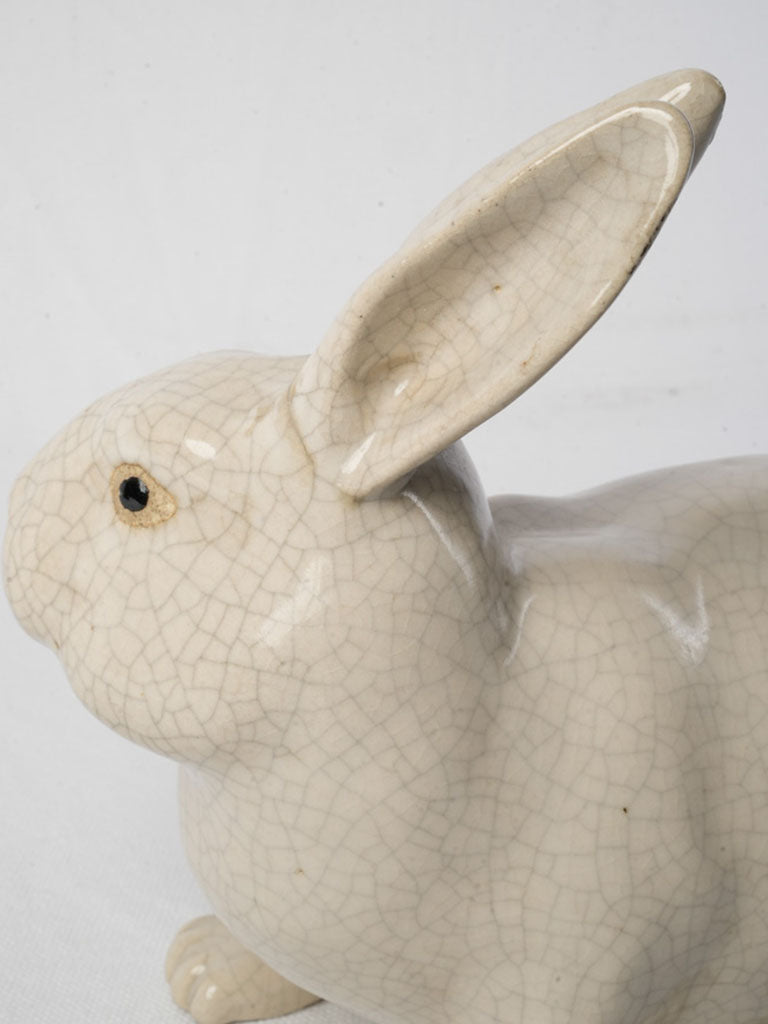 Antique restored ceramic rabbit piece