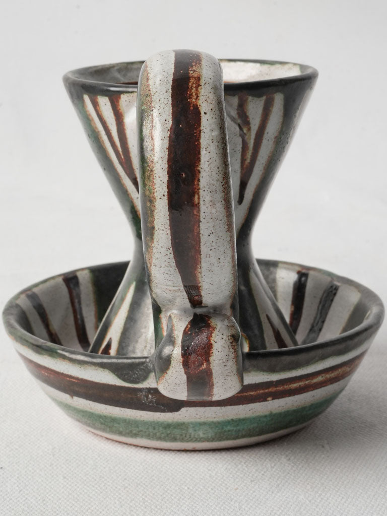 1960s Robert Picault Ceramic Candlestick - 5"