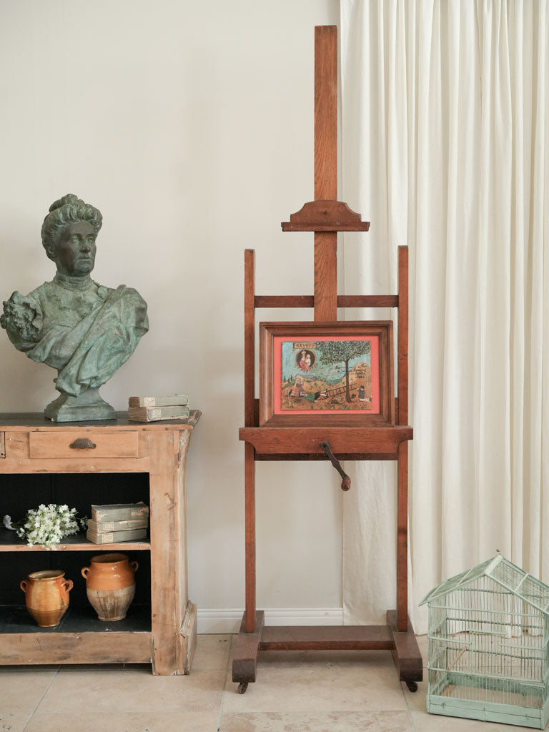 Vividly colored vintage ex-voto artwork