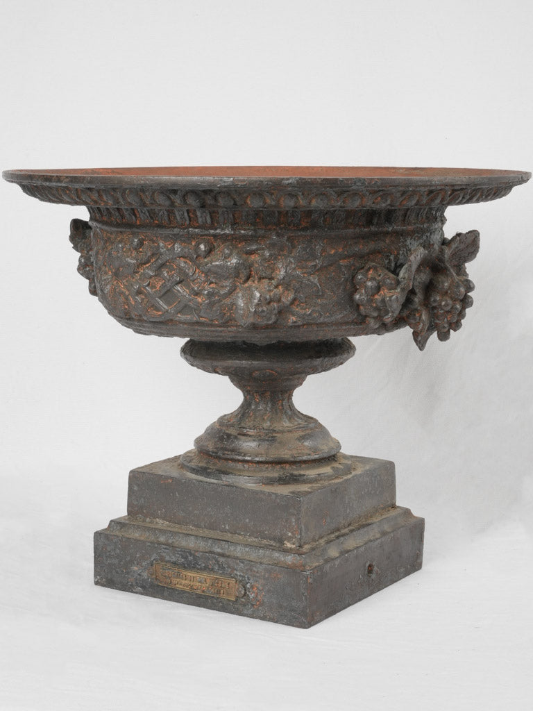 Vintage Cast Iron Medici Urn